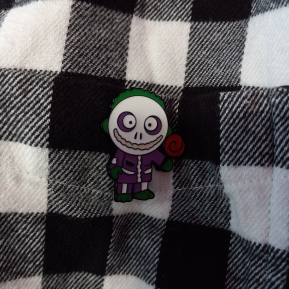 Custom Nightmare b4 Xmas flannel! Unisex OOAK Rage wear! Nwot! - Picture 5 of 6